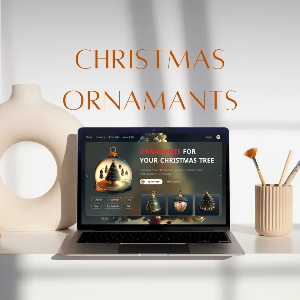 Christmas ornament storefront interface