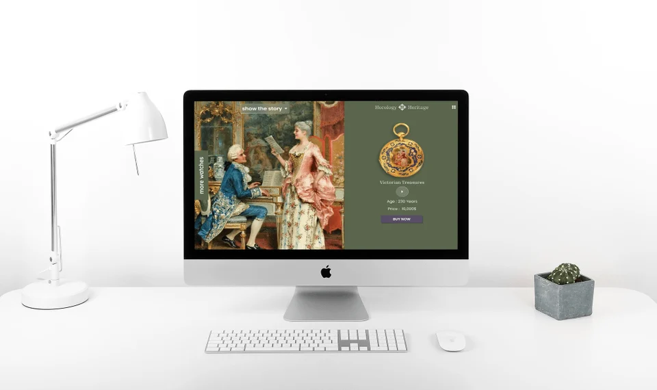 The featured-watch page in a desktop presentation.
